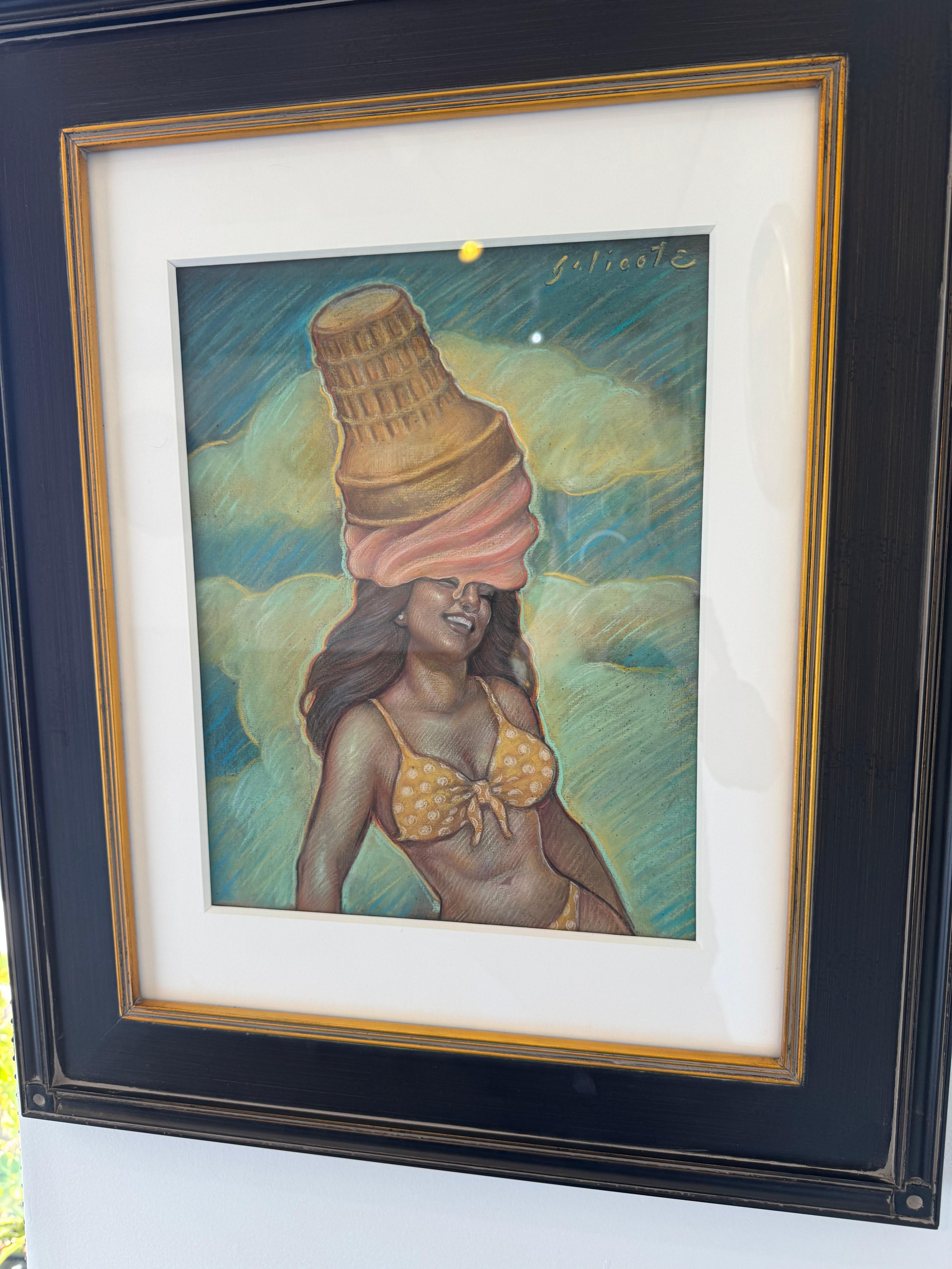 Ice Cream !, Danny Galieote, Dessin d'étude, Figure féminine, Americana Pop en vente 6