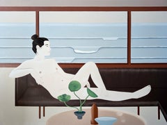 Figurative Nude, Portrait Painting, A Room With A View by Ellen Von Wiegandt