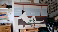 Figurative Nude, Portrait Painting, A Room With A View by Ellen Von Wiegandt