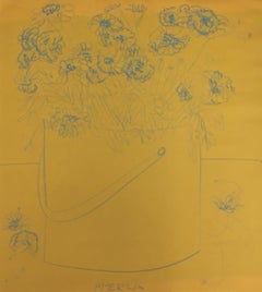 Tuesday's Marigolds in Blue