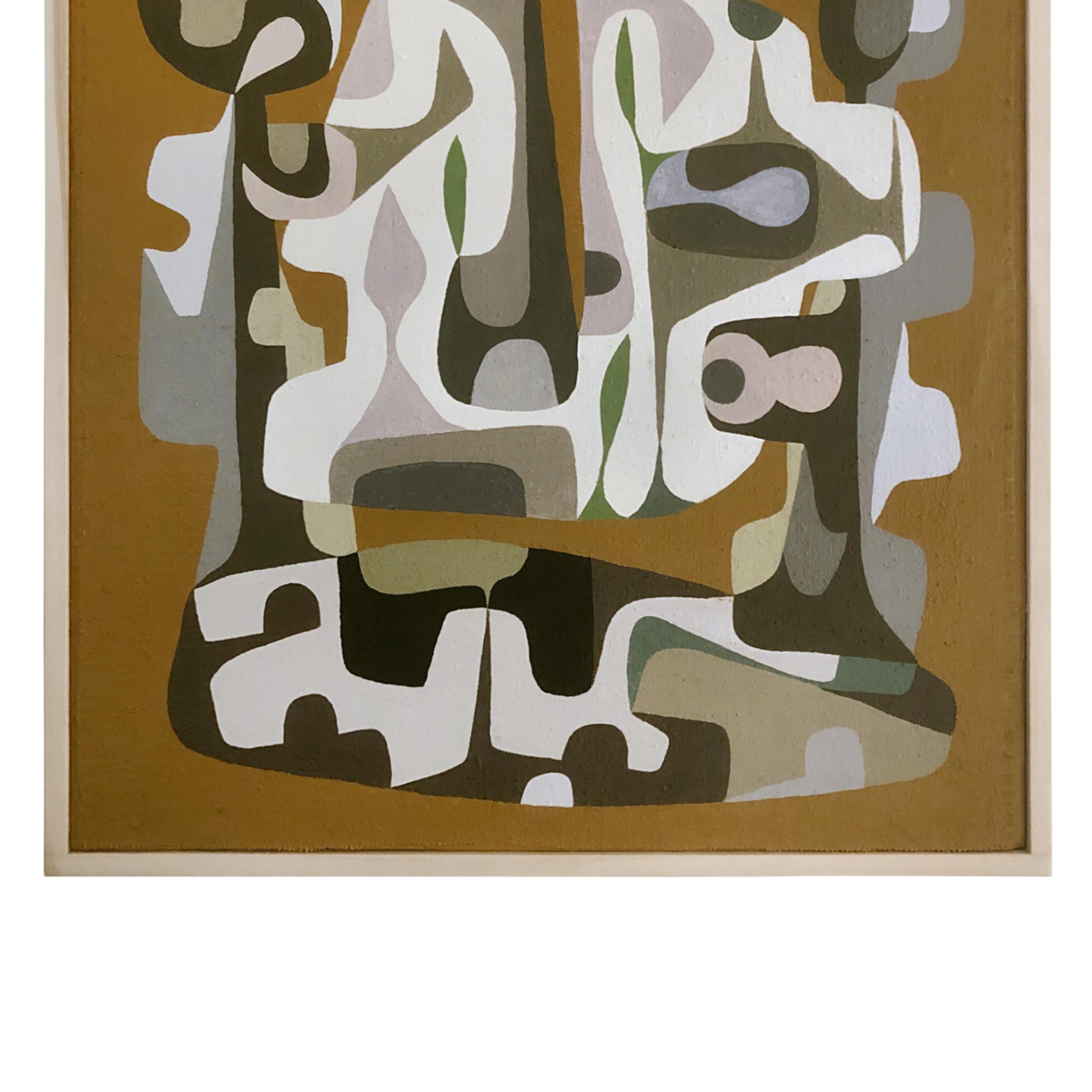 3rd Hortensia - Brown Abstract Painting by  John Paul Philippe