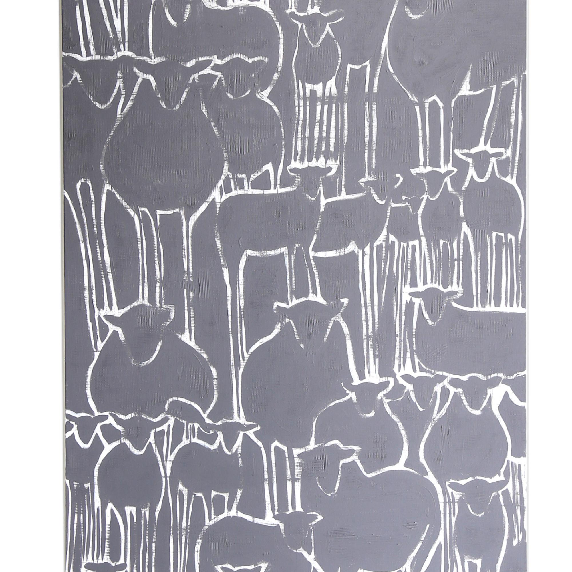 GOSEY HILL - Gray Animal Painting by Julie Sneed