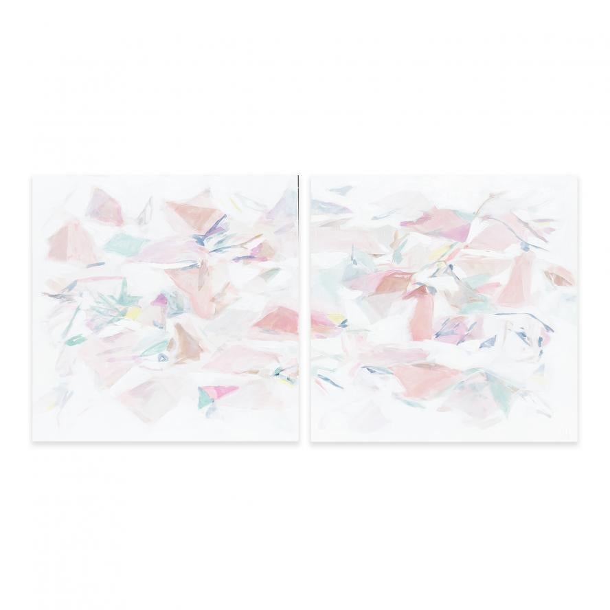 Taelor Fisher Abstract Painting - FALLING IV (DIPTYCH)