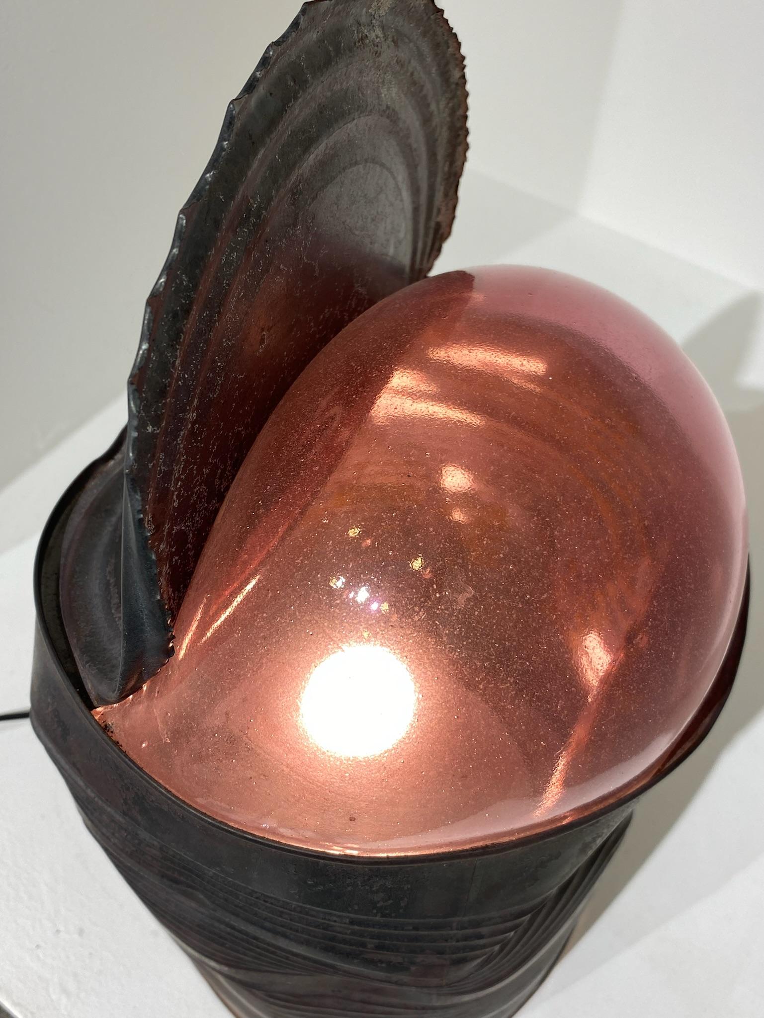 Tin Can Light - Original Sculpture Lamp For Sale 2