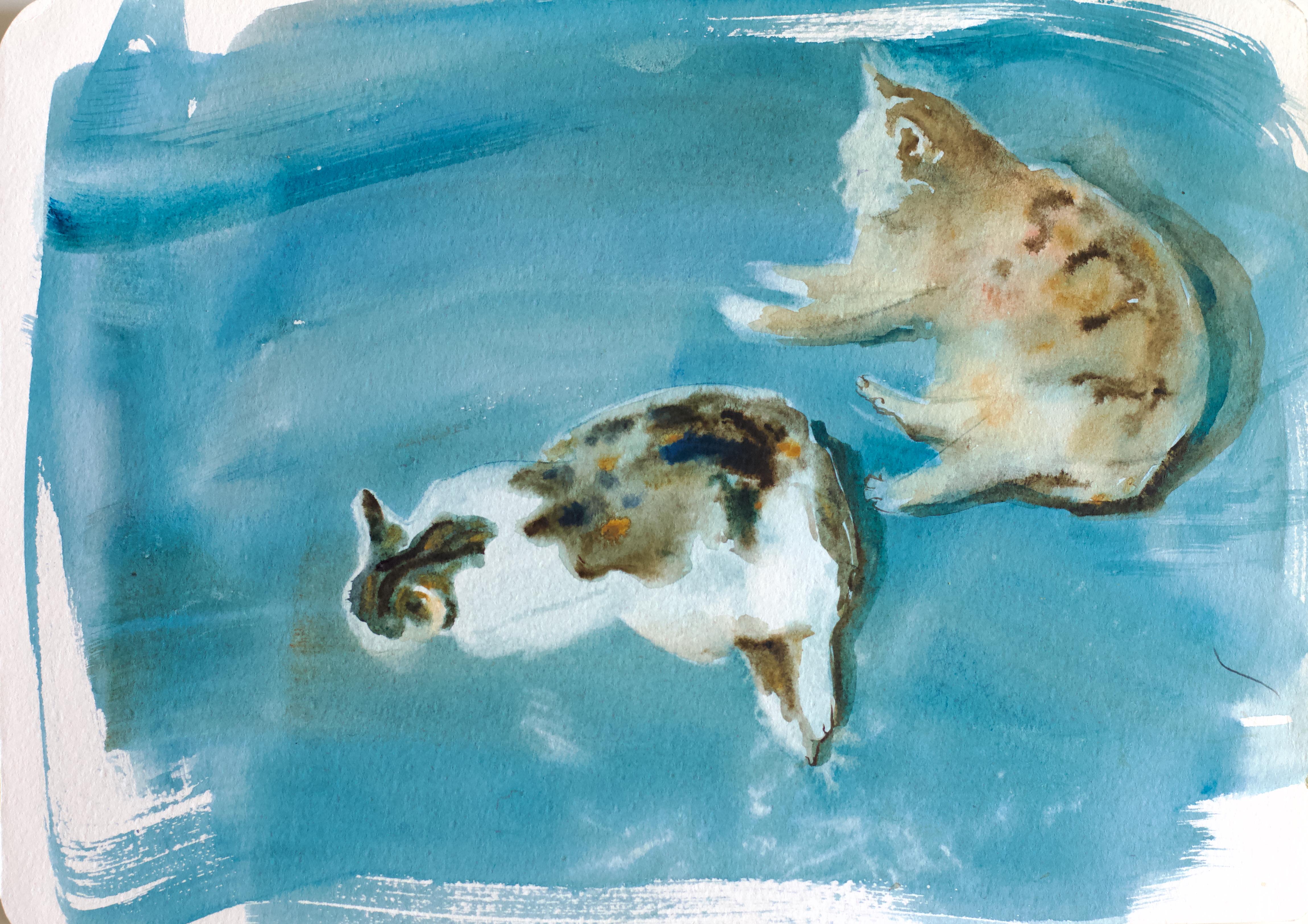 Miniature Animal Drawings and Watercolors