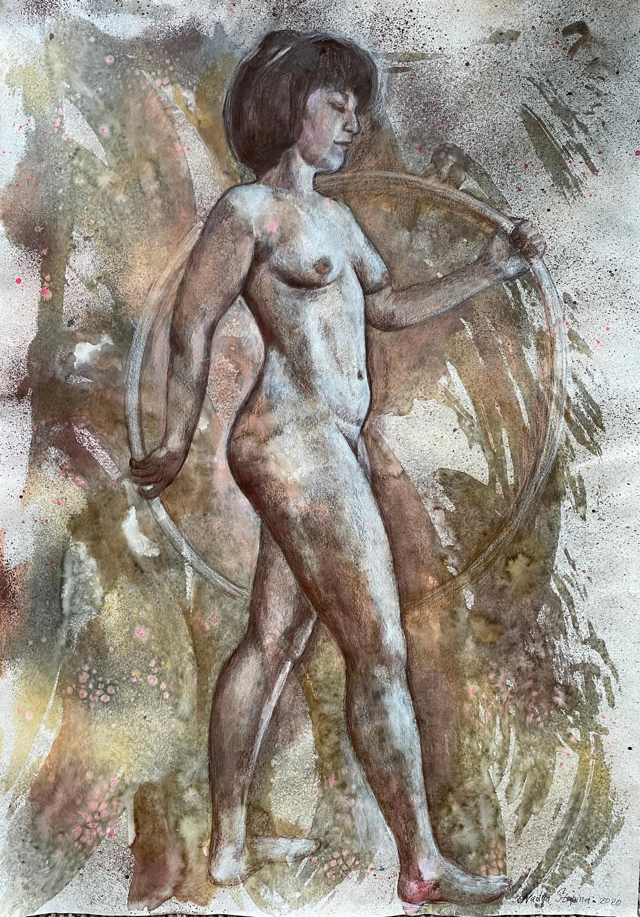 "Desnudo.Vintage 2" original gráfico figurativo.Desnudos en todos los soportes