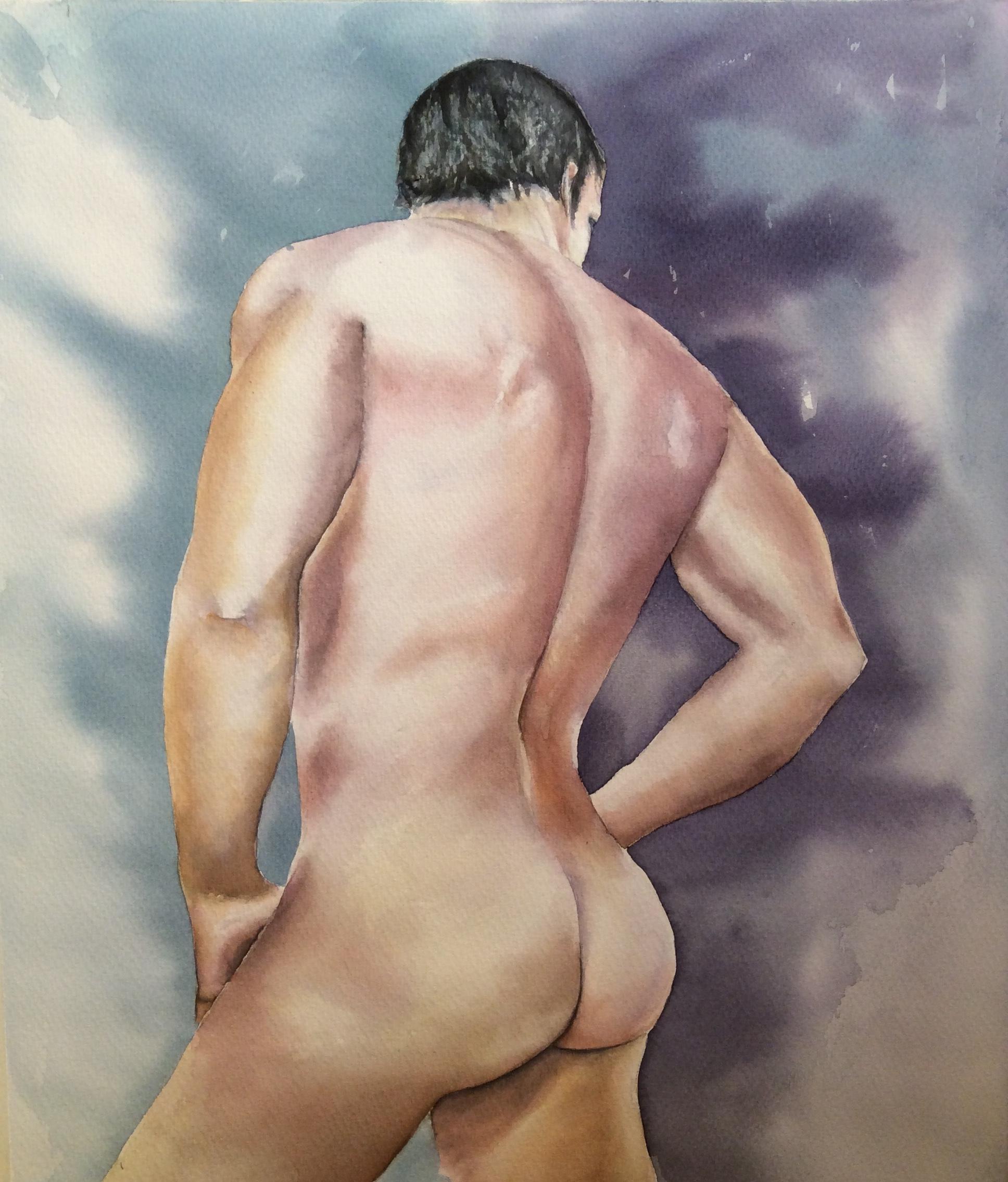 Vertical Nude Drawings and Watercolors