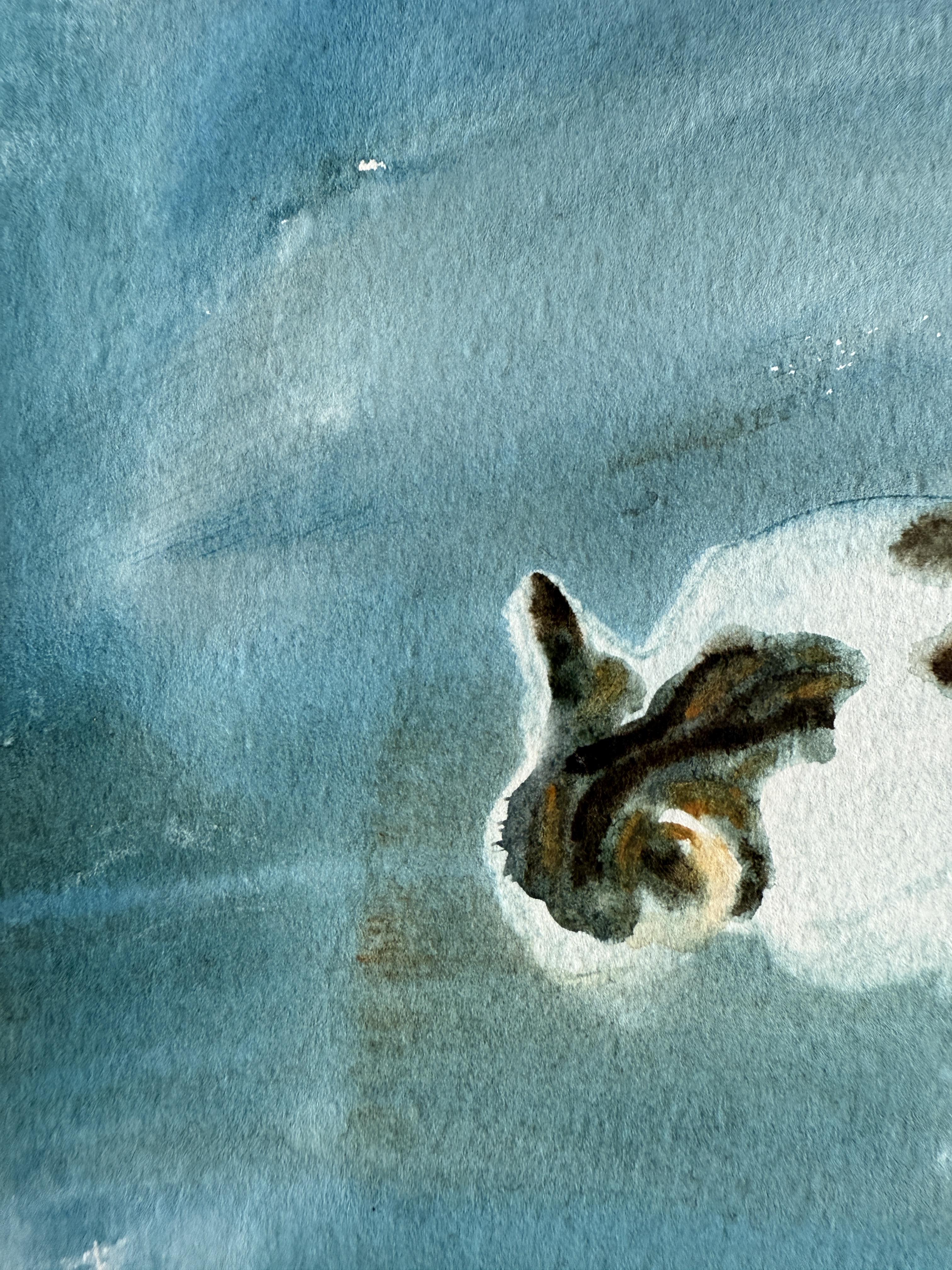 Sunny Day - Animal Art Azul de Marina Skepner