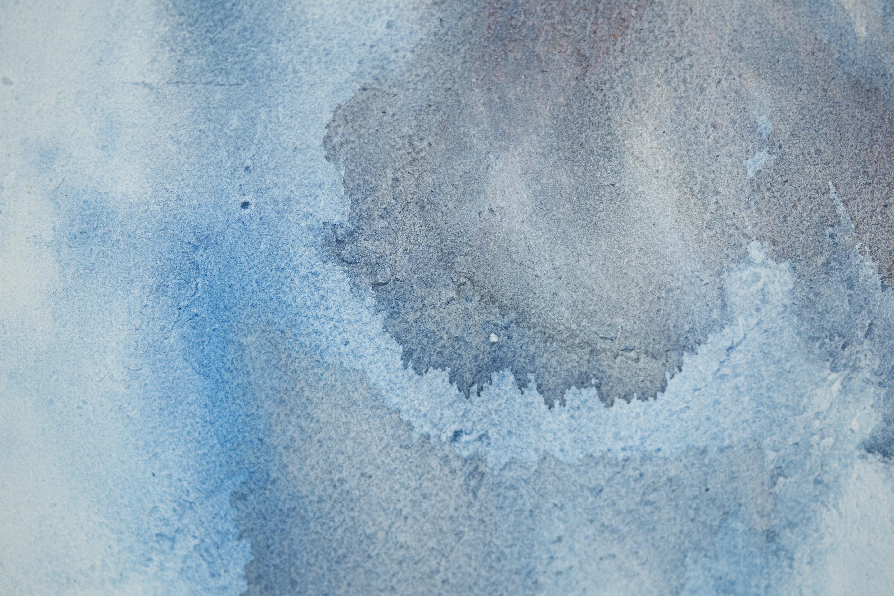 Two In The Mountains. Lovers, horizontal, nature, mountain landscape, watercolor in vendita 7