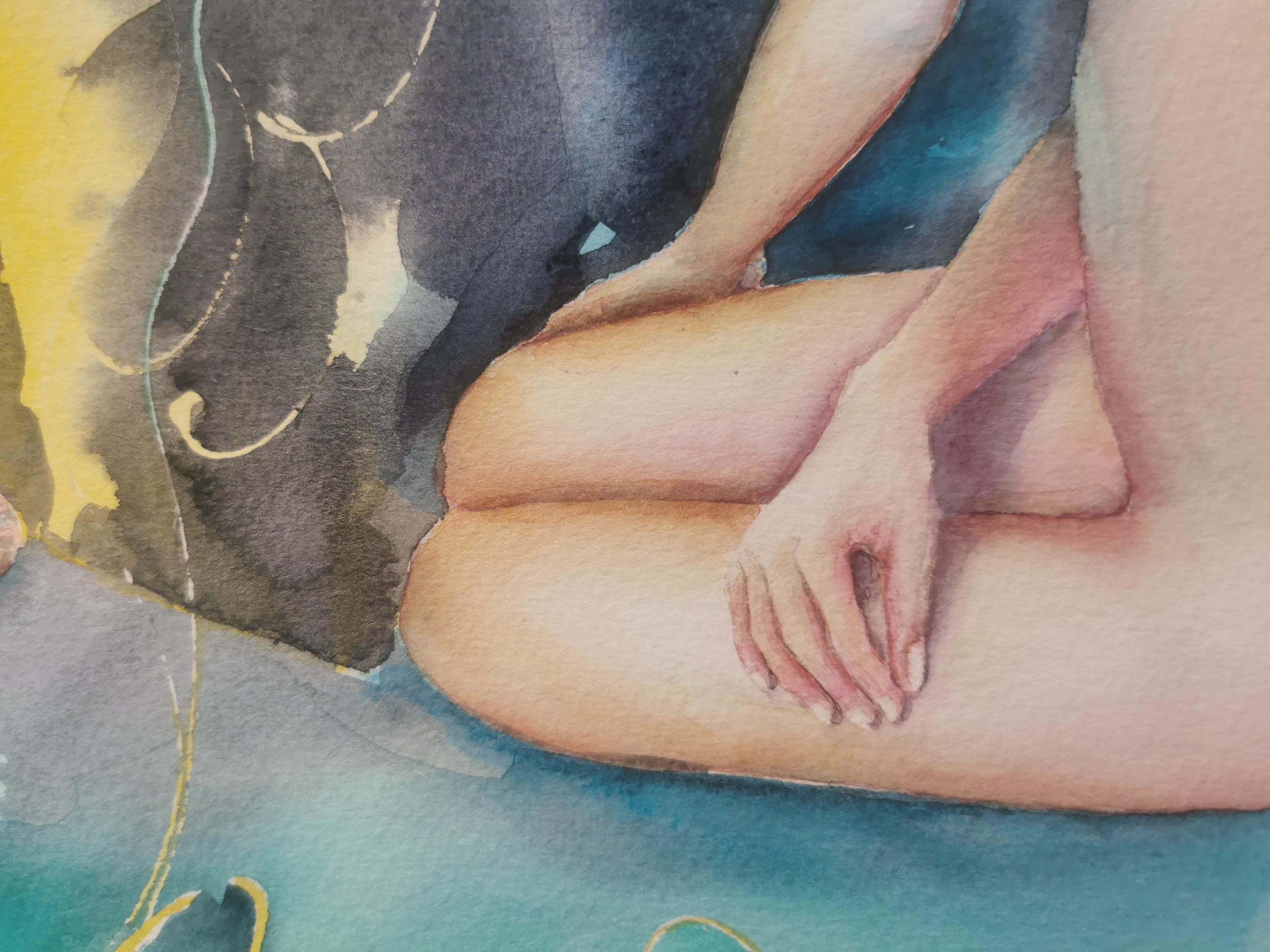 Conversazione. Impressionismo. Corpo. Donna. Indaco. Nudi attraverso i mezzi di comunicazione in vendita 1