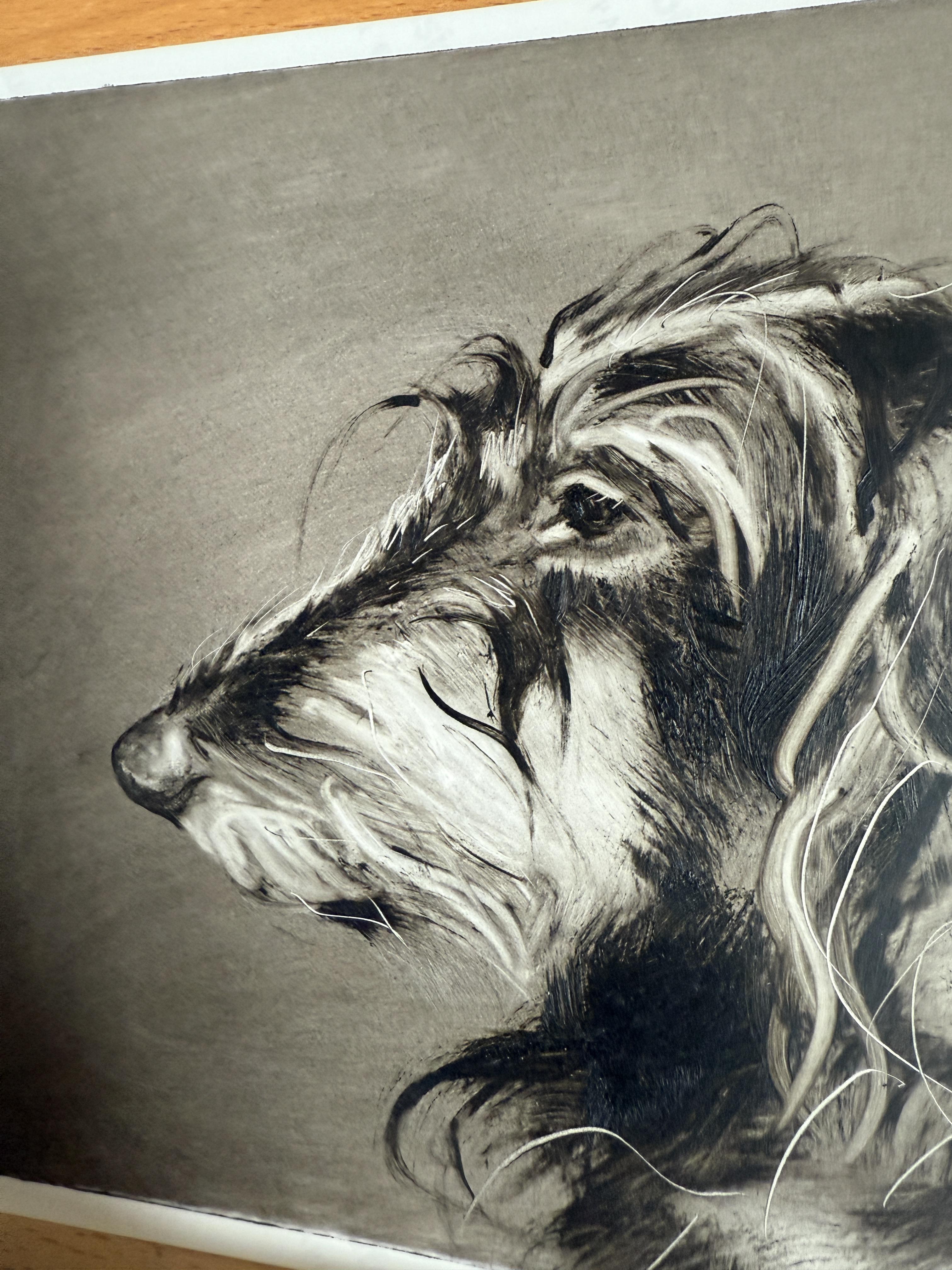 Teckel. Portraits de chiens - Gris Animal Art par Marina Skepner