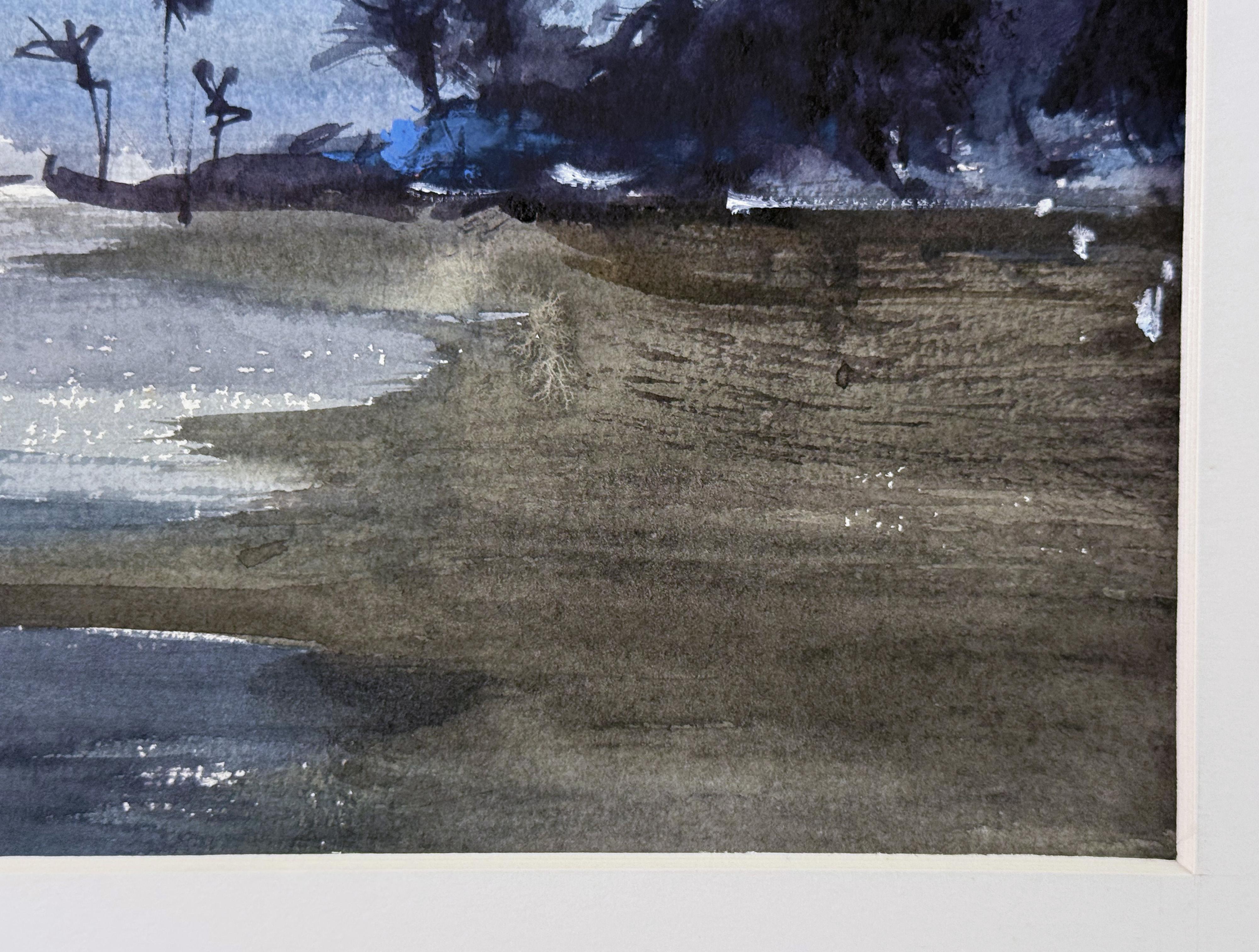 Parco della Costa Est. Tramonto - Art Impressionismo di Olga Ibadullayeva