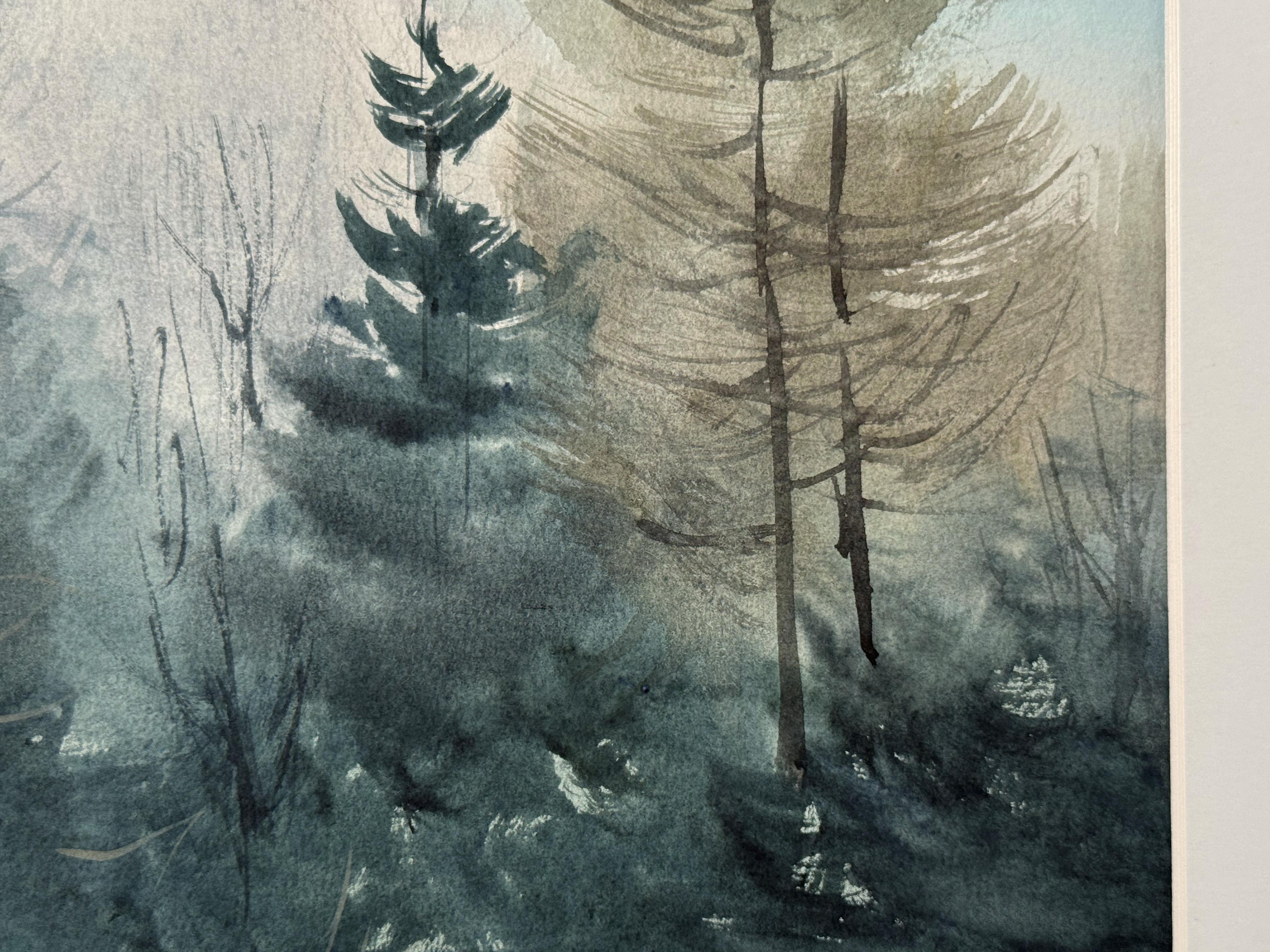 Forest in the Alps - Art Impressionismo di Olga Ibadullayeva