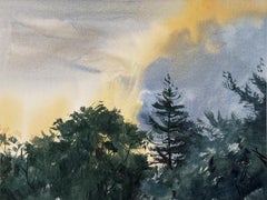 Puesta de sol. Después de la lluvia