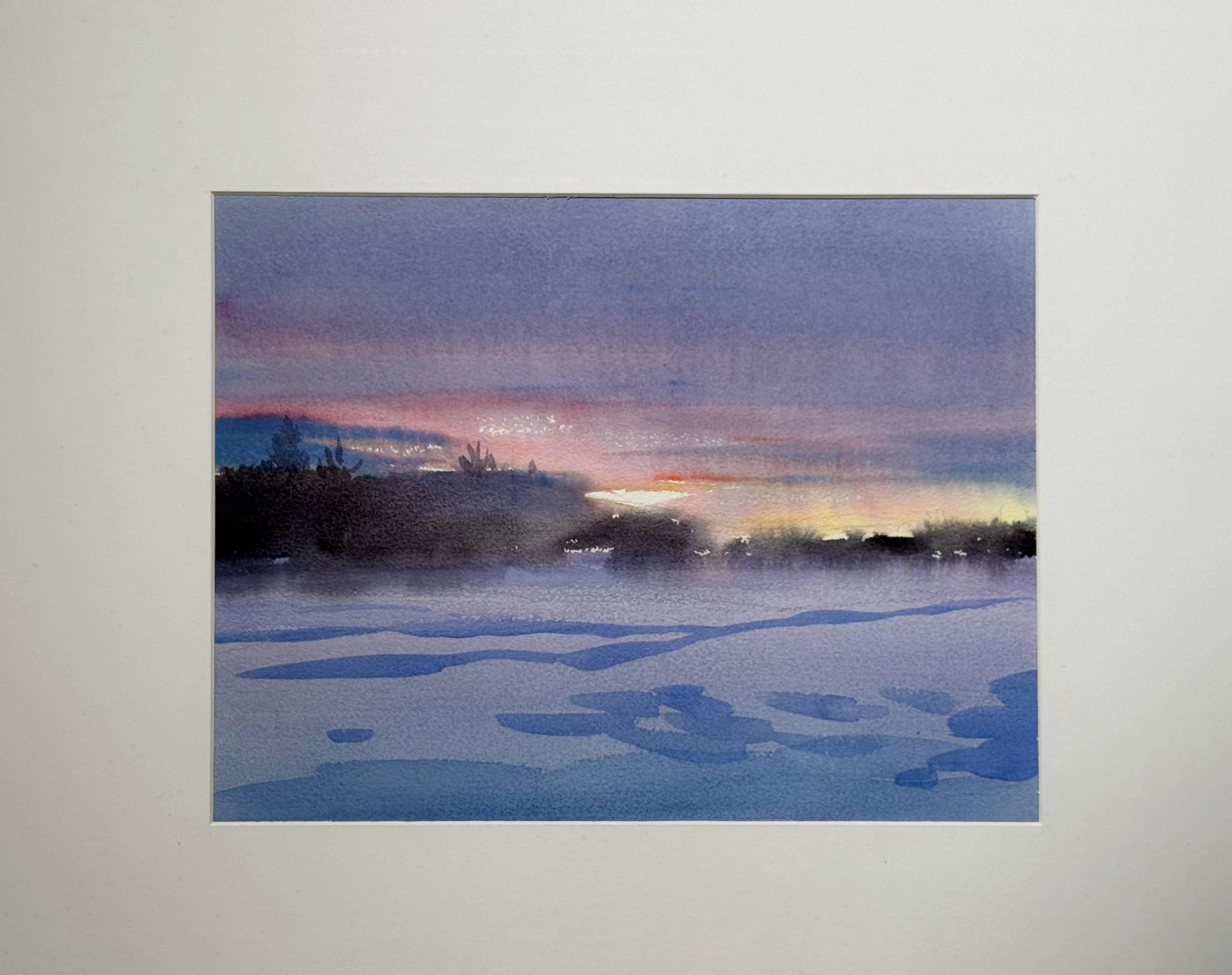 Olga Ibadullayeva Landscape Art - Winter Sunset