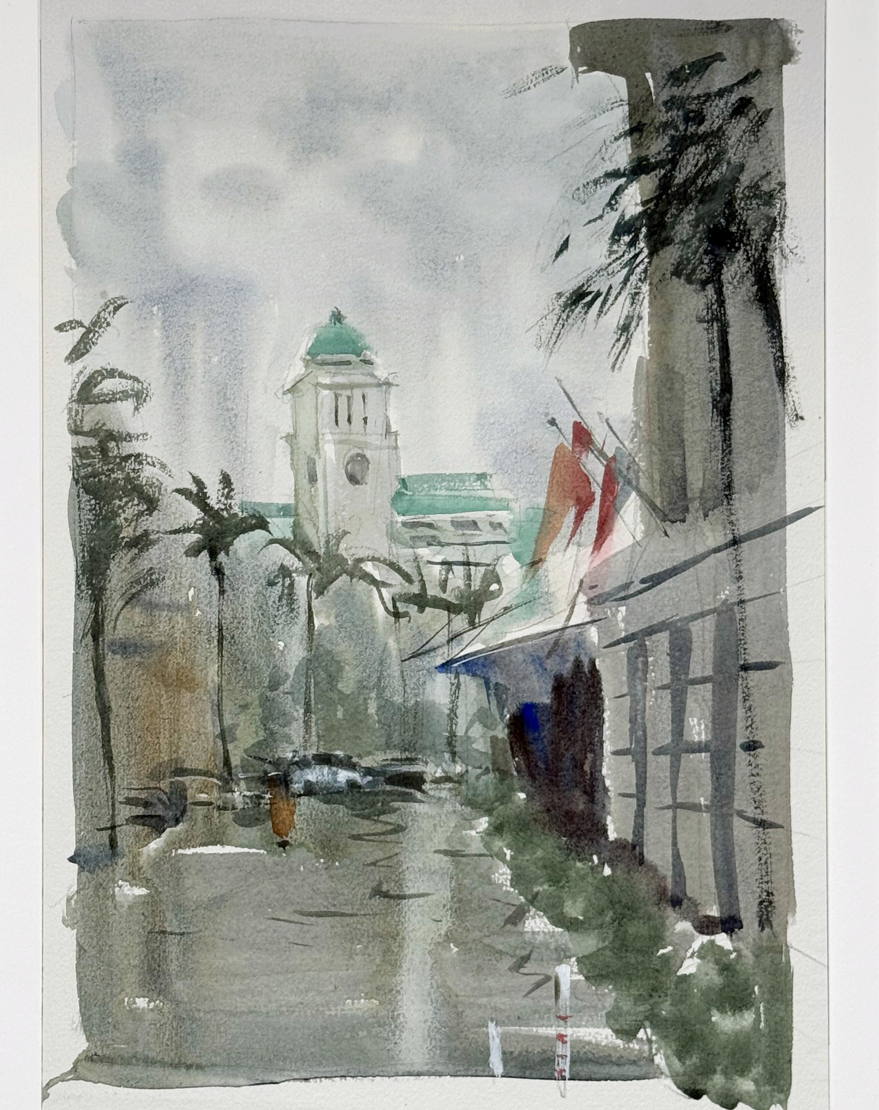 Landscape Art di Olga Ibadullayeva - Vista sulla città. Downtown, Singapore