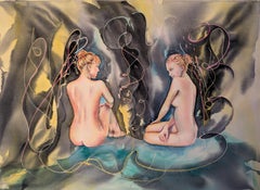 Conversation. Impressionism. Body. Woman. Indigo. Nudes across mediums
