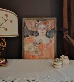 Taming the Dragon. Vertical format, interior painting, graphics, mixed media