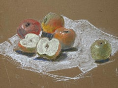 Summer Apples, Still Life Pastel Rustic Farm Kitchen Harvest Fruit Country House