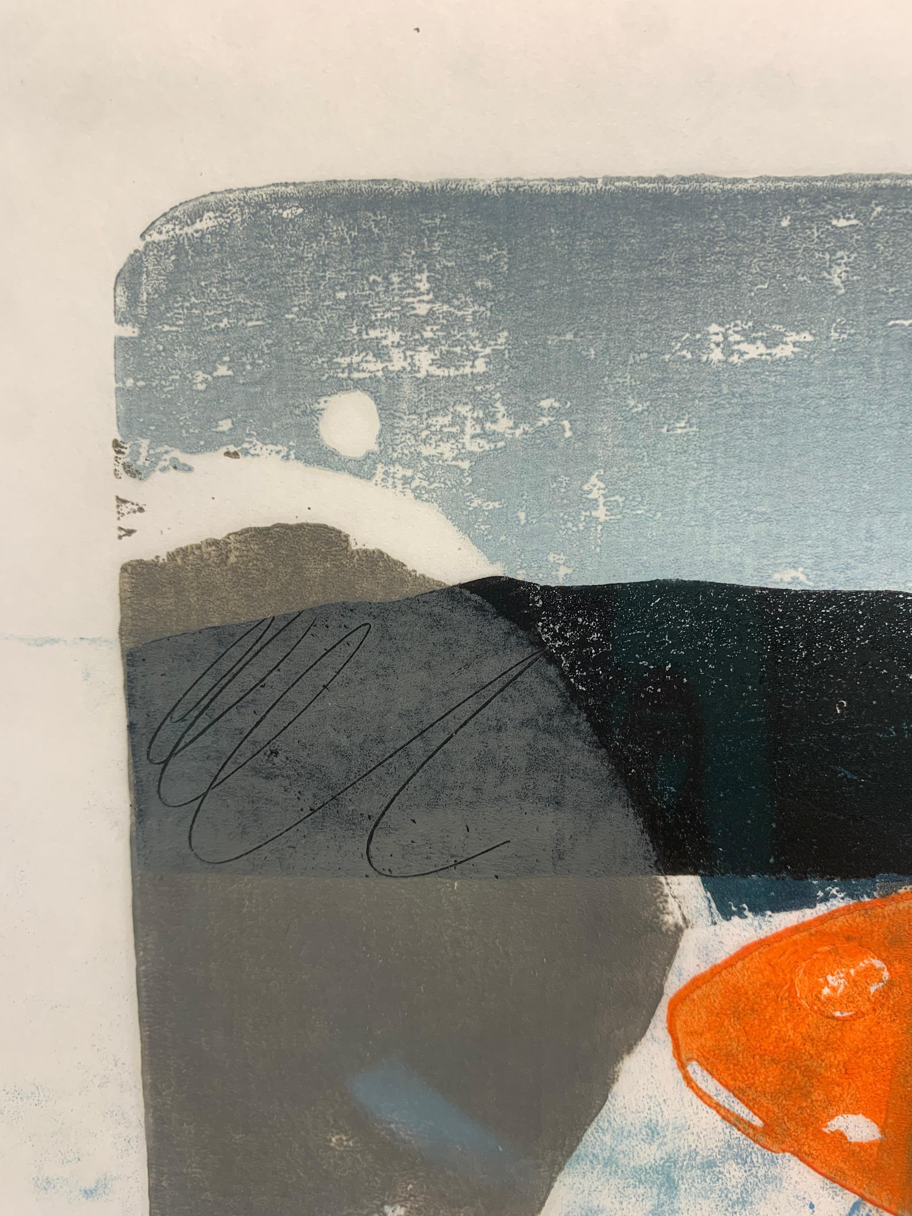 Goldfish at Dungeness, Woodcut by Keith Purser, 2006 For Sale 4
