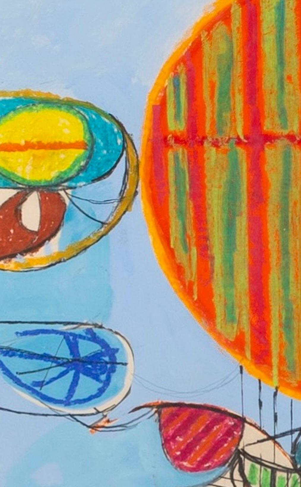 Abstract 2, Oil Pastel and Pencil on Paper Work by Henry Cliffe For Sale 2