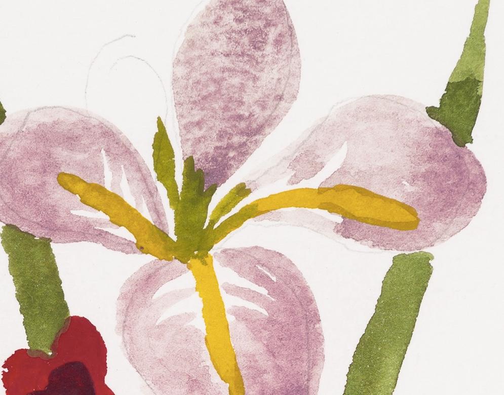 Spring Flowers, 2003 - Bright Watercolour Painting of Flowers by Mary Fedden For Sale 6