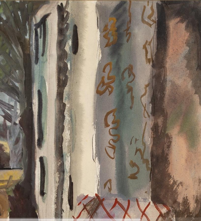 Elizabeth Reading, um 1940 - 20. Jahrhundert Innenraum-Aquarellmalerei im Angebot 1