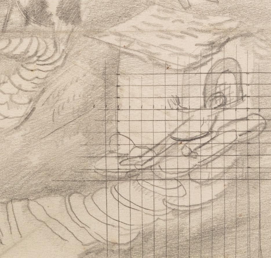 Mucche in cima alla collina, Zermatt, 1935, circa - Disegno di Stanley Spencer, Agricoltura + Rurale in vendita 3