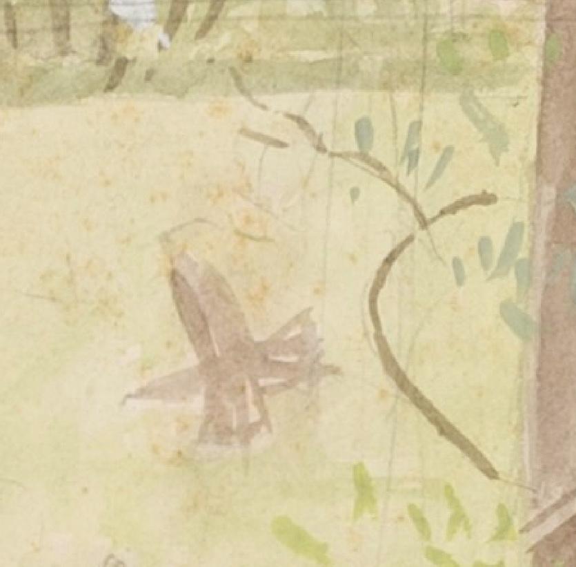 Red House Garden, Aldeburgh - Mary Potter Watercolour Landscape Painting, Green For Sale 4