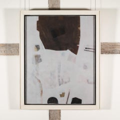 Twin Penetration - Braun + Weiß Abstraktes Aquarell und Mischtechnik