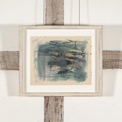 Abstract - 20th Century Modernist Abstract Mixed Media Painting by John Wells