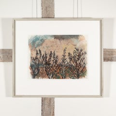 Dried Plants on the Shingle - Landscape Mixed Media Drawing