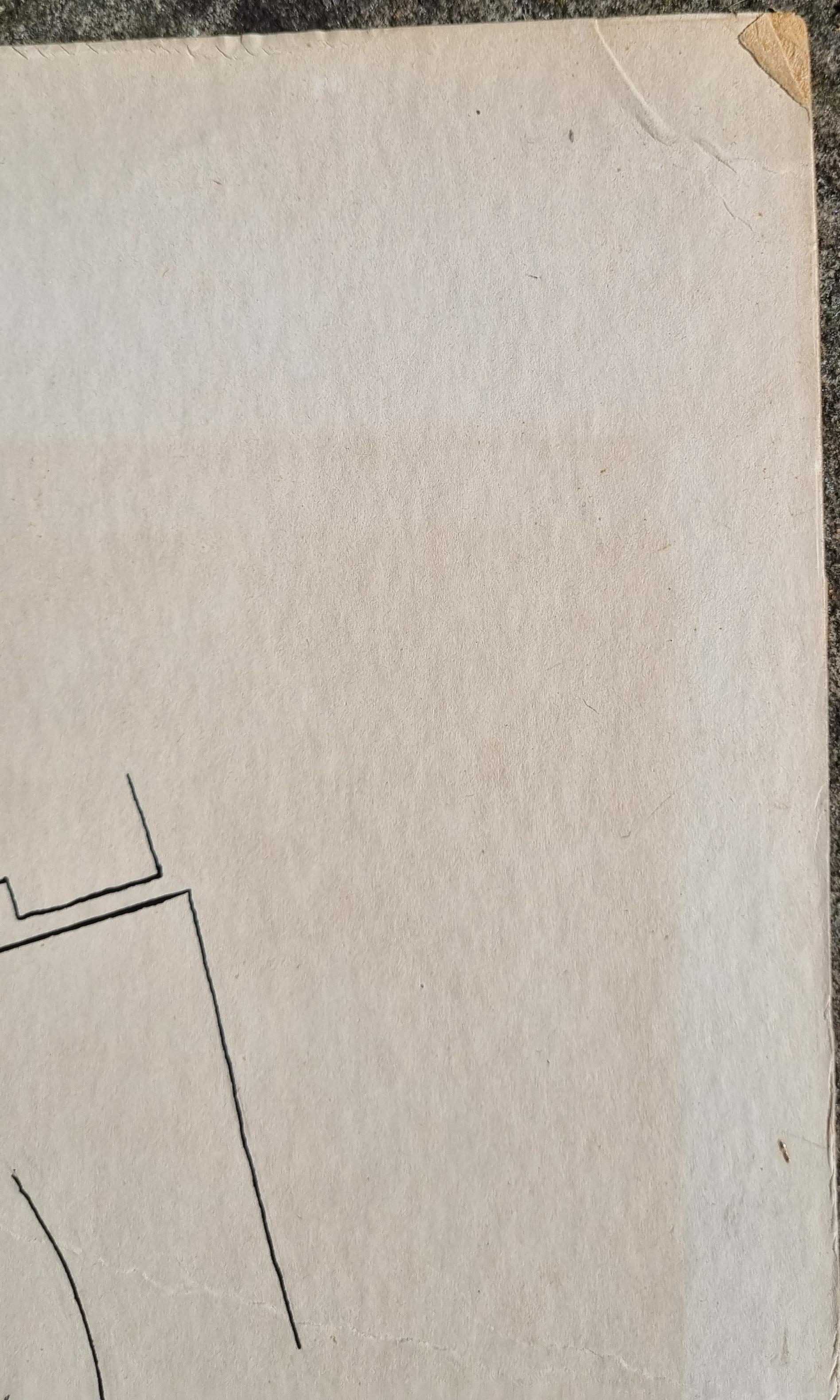 Ink Drawing on Card signed 