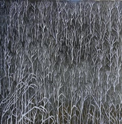 Untitled 13, loom woven tapestry, ski lodge, mountain cabin in the woods art