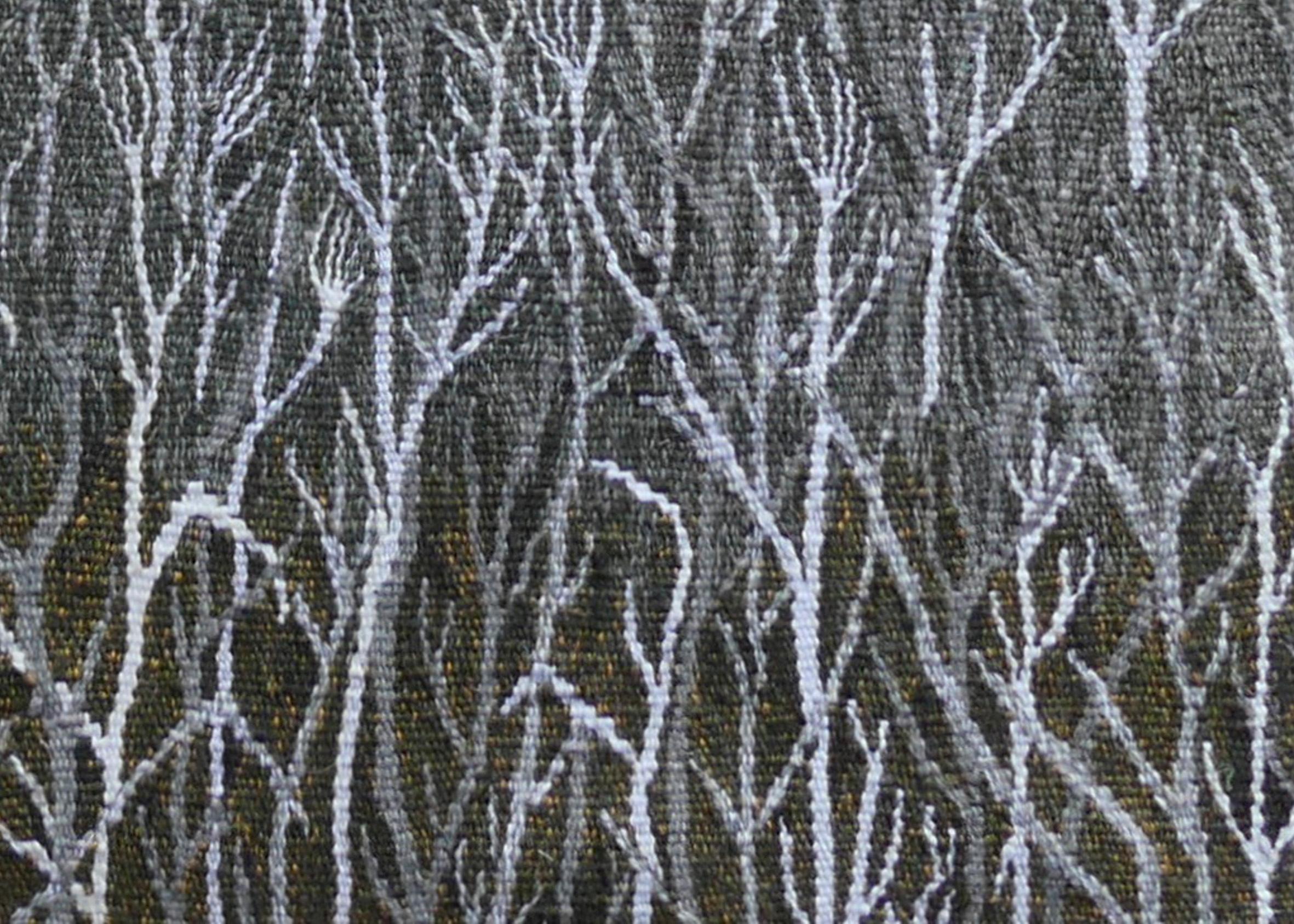Sans titre 13, tapisserie tissée au métier à tisser, lodge de ski, cabane de montagne dans les bois en vente 1