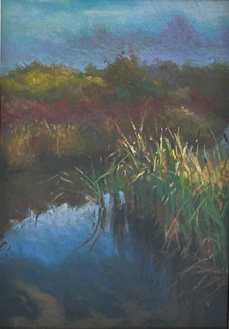 'Early Morning Light' Oil Pastel on Board Landscape - Art by Richard Vander Meer