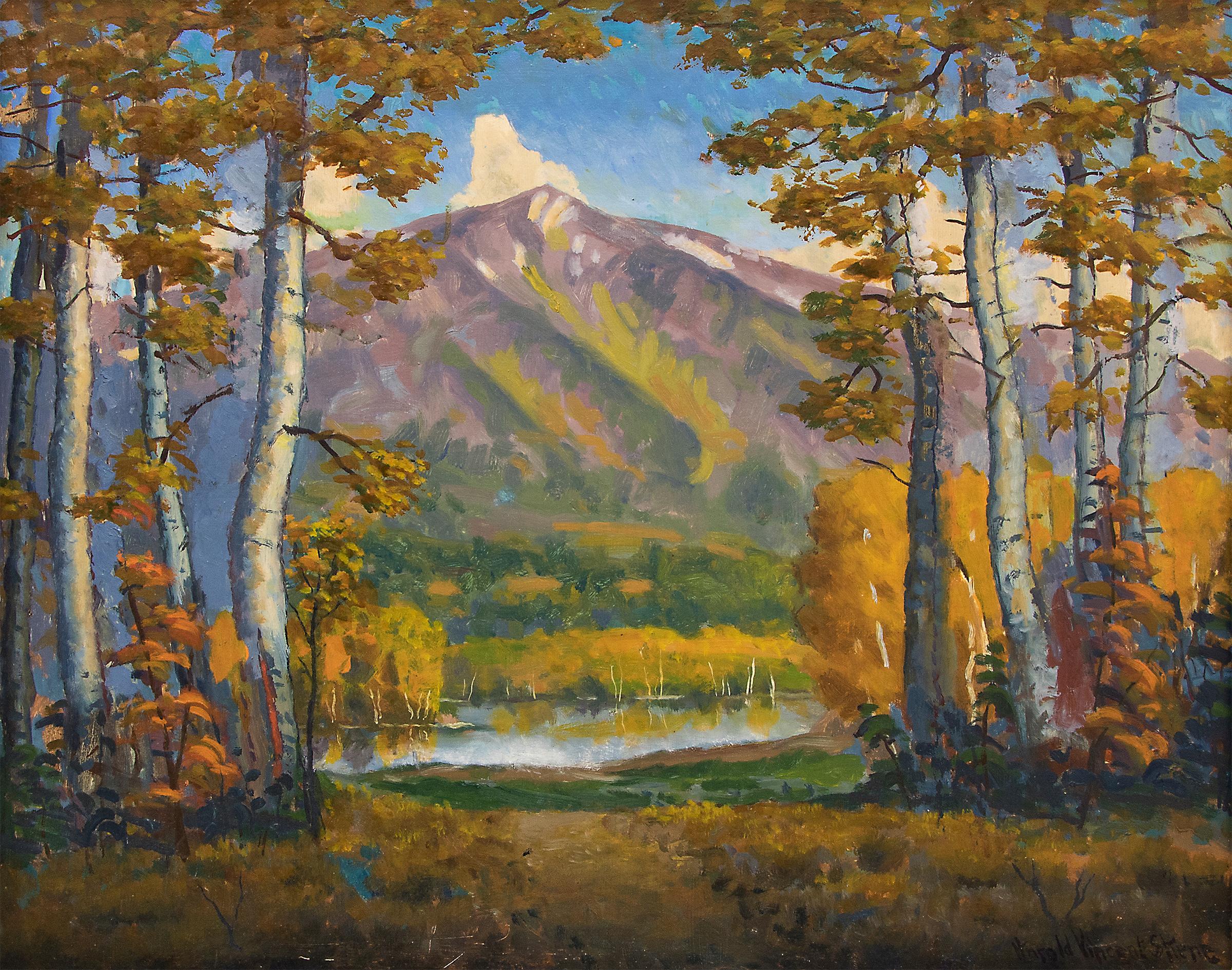 Mt. Sopris (Rocky Mountain Landscape Near Aspen, Colorado) - Painting by Harold Skene
