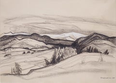 Untitled (Original Drawing of a New Mexico Landscape)