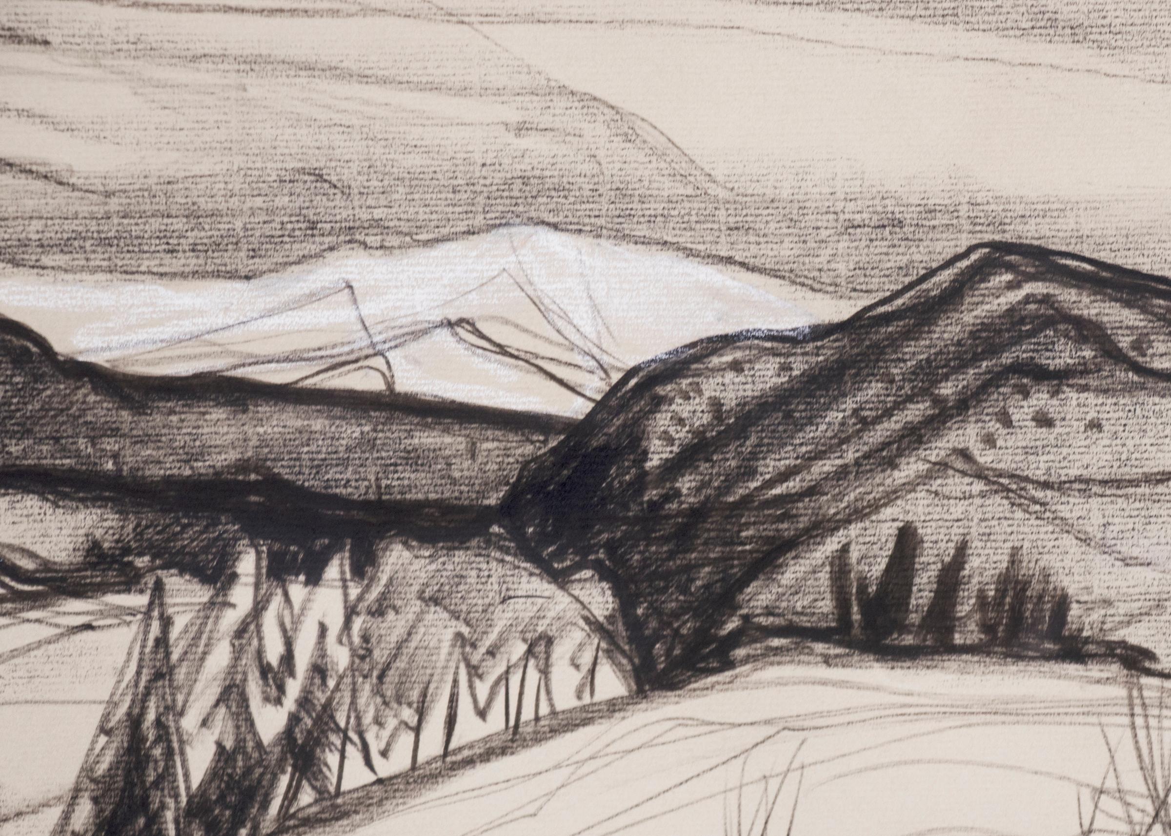 new mexico landscape drawing
