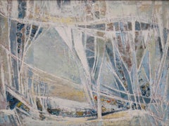 The Chinook (Abstract Landscape Composition in Blue, Gold and White)