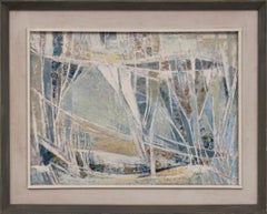 The Chinook (Abstract Landscape Composition in Blue, Gold and White)