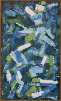 Confetti (Abstract in Blue, Green and White)