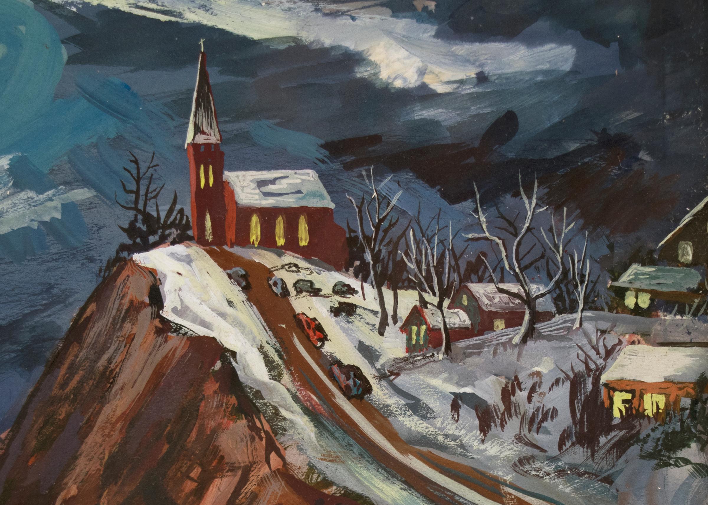 Silent Night - American Modern Painting by Fred Shane