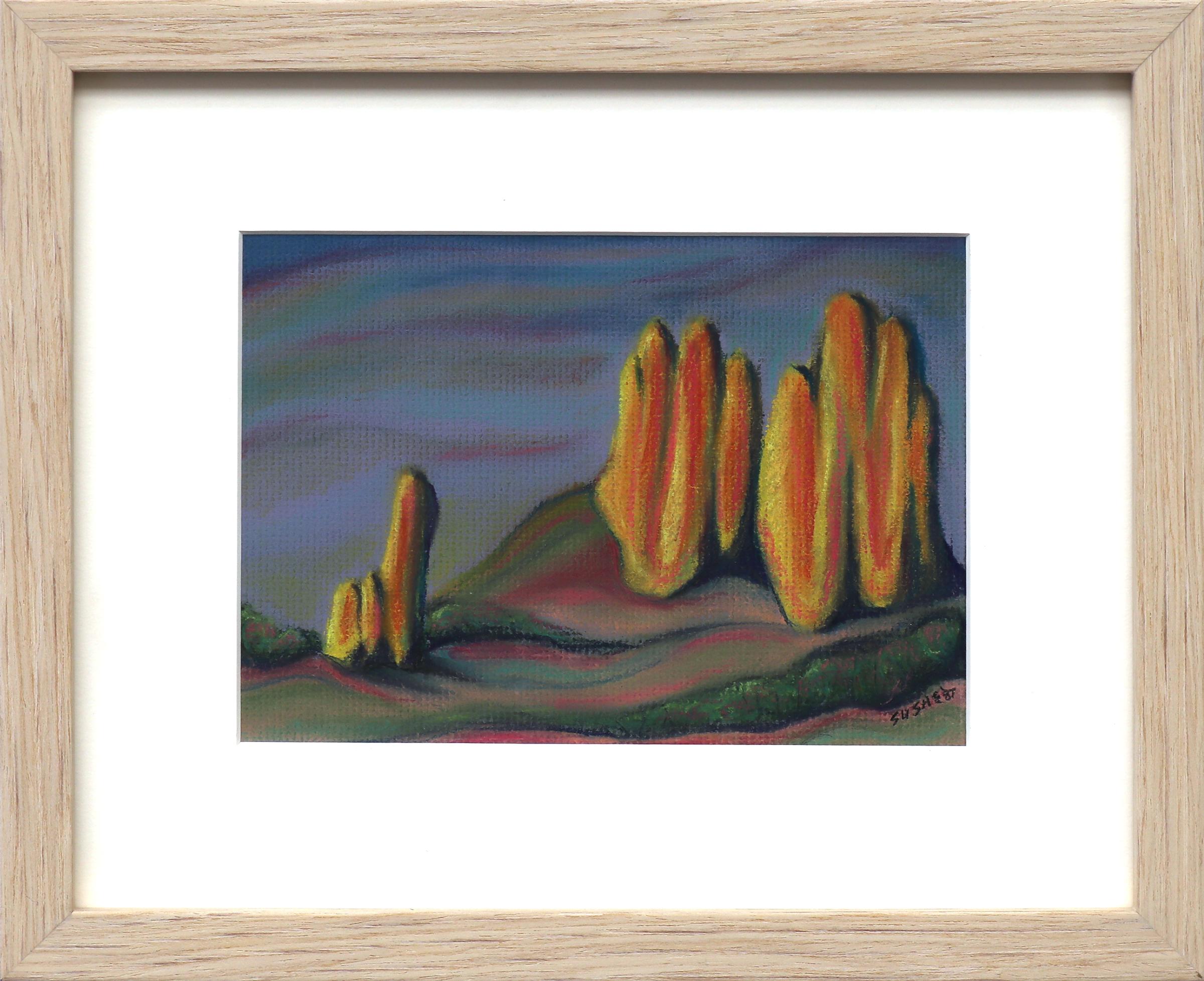 'Garden of the Gods' - Colorado Springs, Colorado Landscape, Pastel Drawing