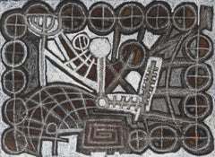 Frost Flowers, disegno a pastello e inchiostro in scala di grigi del 1960, metà del secolo scorso