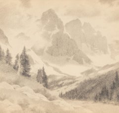 Landschaftszeichnungen und -aquarelle aus dem frühen 20. Jahrhundert
