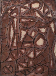 Original 1940s Abstract Pen & Ink Drawing “The Chicken” by Edward Marecak