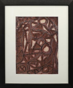 Original 1940s Abstract Pen & Ink Drawing “The Chicken” by Edward Marecak