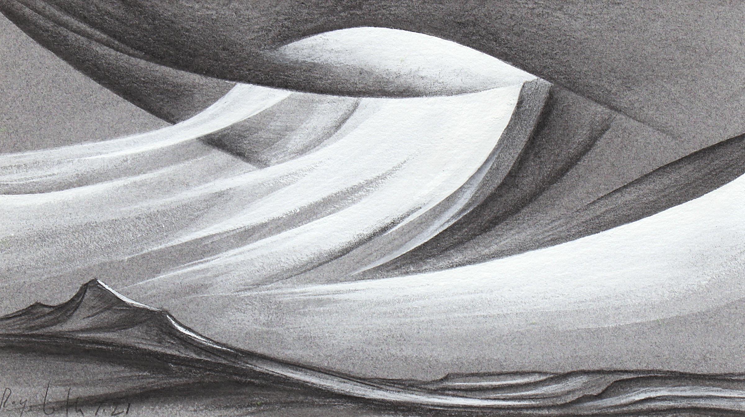 Set of Contemporary New Mexico Landscape Graphite Drawings 8