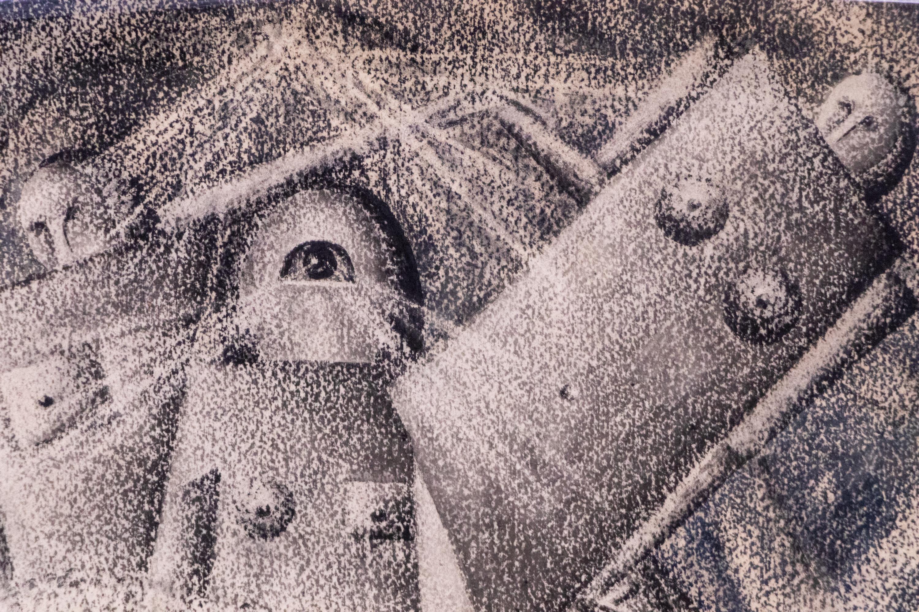 Original 1940er Jahre Retrofuturismus Gouache-Gemälde 